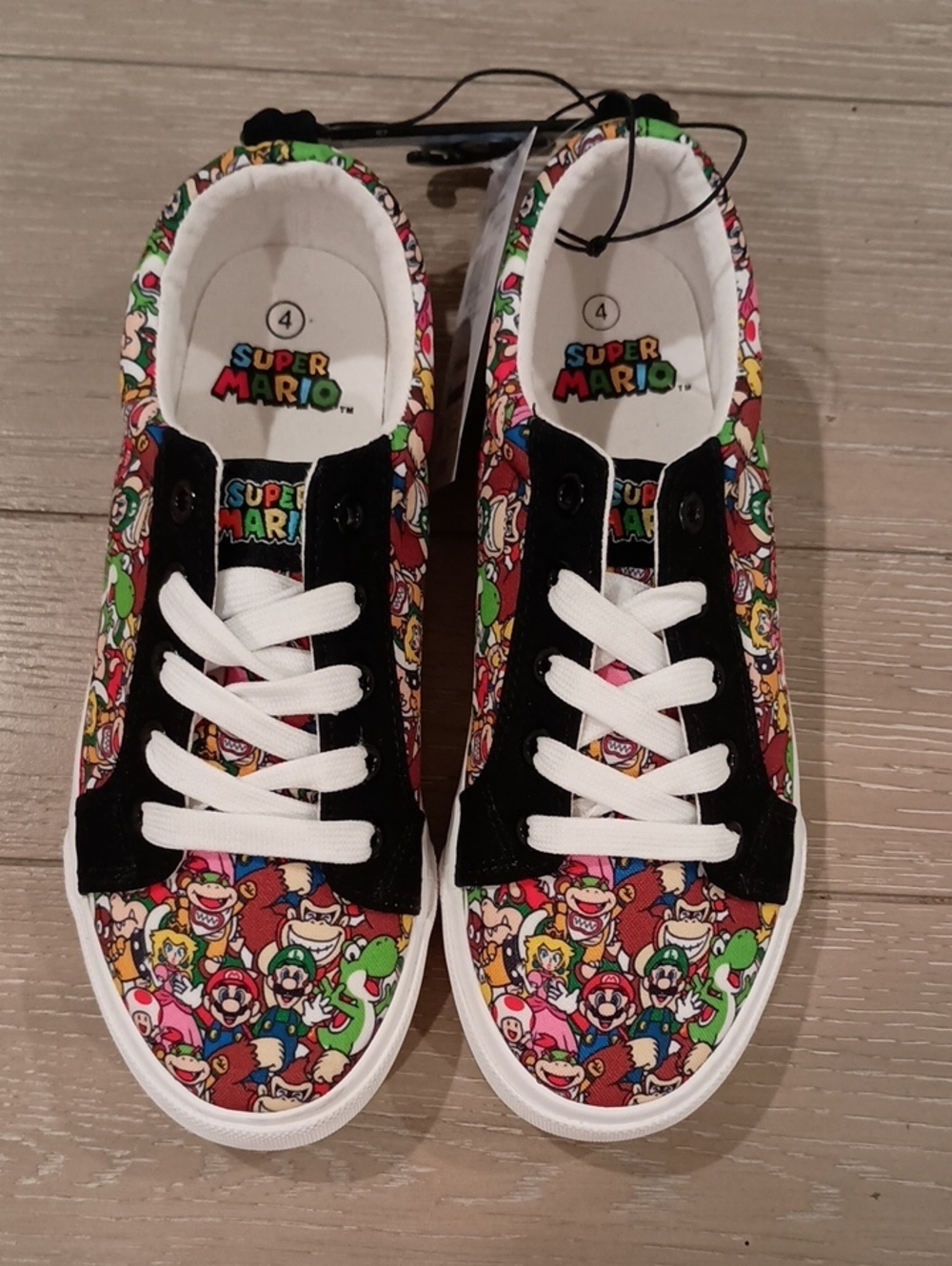 Nintendo Super Mario Kids' Multicolor Character Sneakers with Black Accents